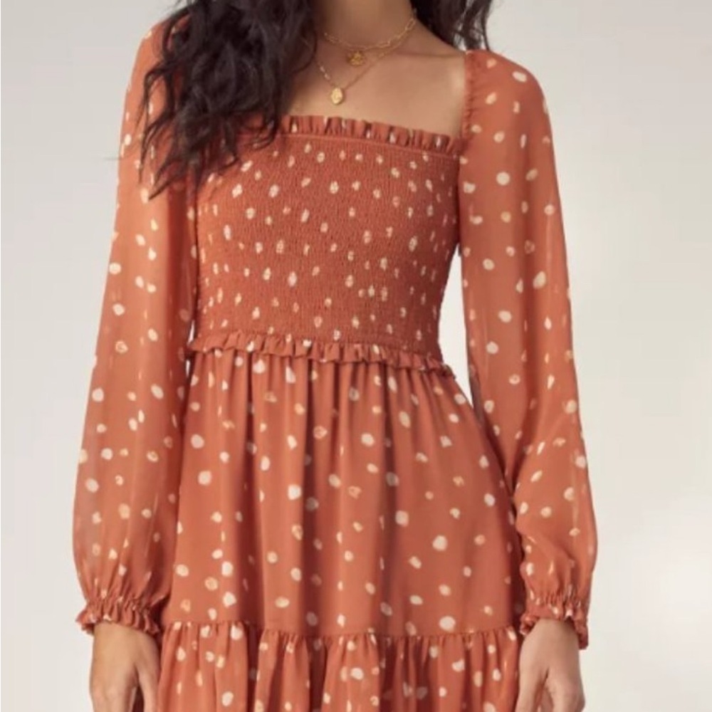 Aritzia Wilfred Tempest Dress Long Sleeve Chiffon size XXS